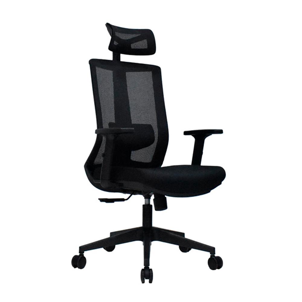 Silla Ergonómica Kum Presidente Nylon Negro PN Ofideas