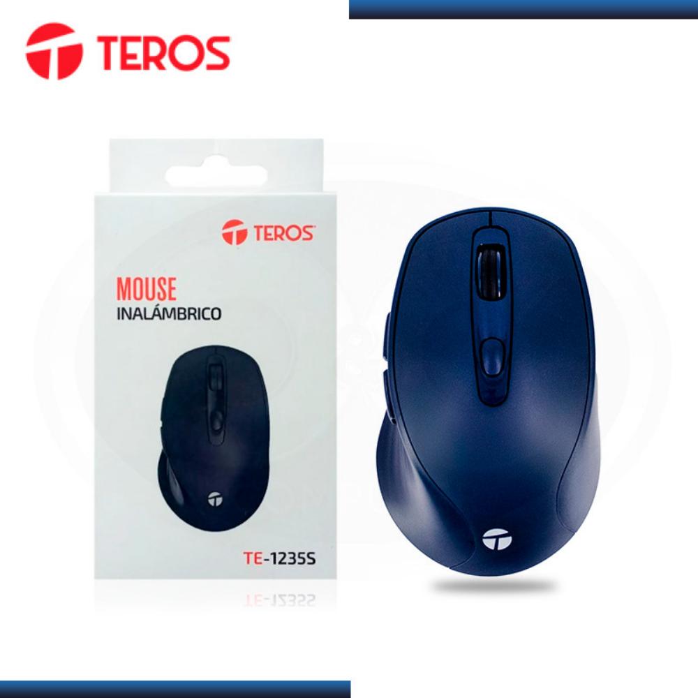 MOUSE INALÁMBRICO TEROS TE-1235S 2.4GHZ 6 BOTONES USB COLOR AZUL