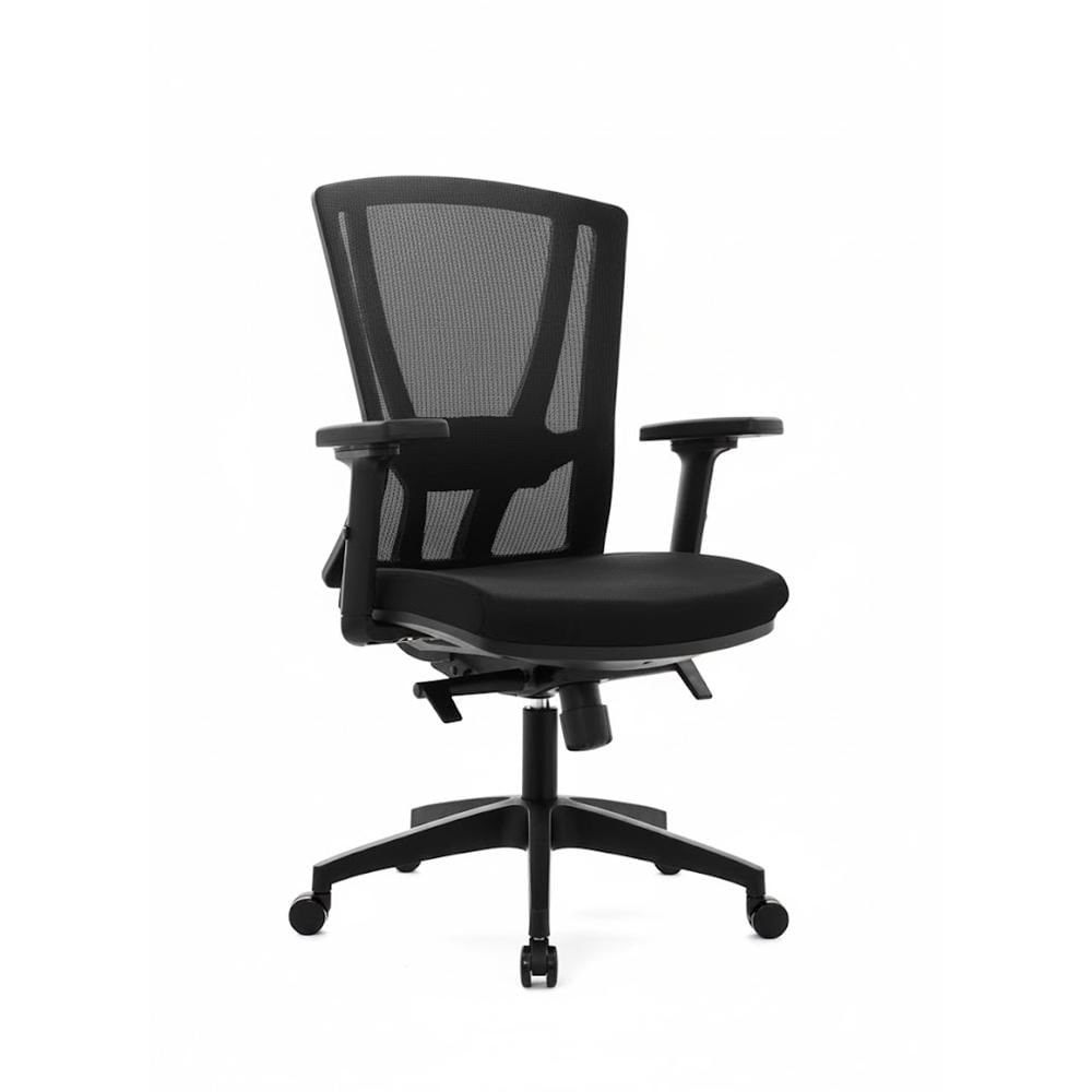 Silla Ergonómica Winner Gerente Brazos 3D Nylon Negro PN Ofideas