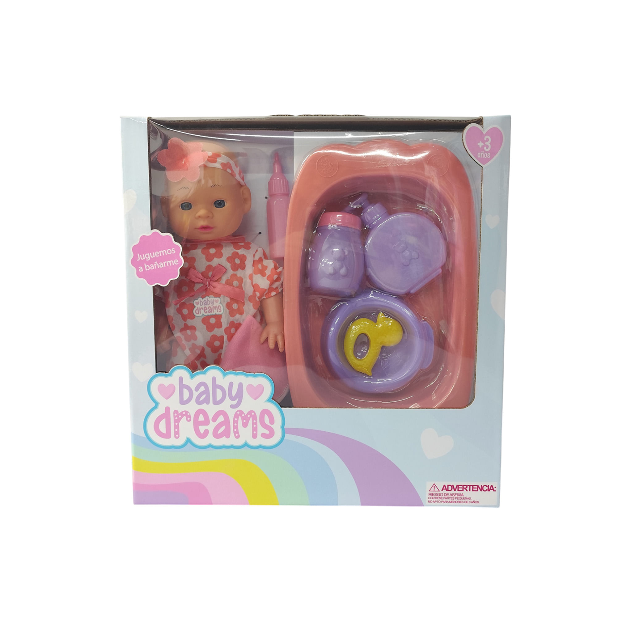 Muñeca Drink & Wet con Bañera BABY DREAMS KK13031 x1 unidad