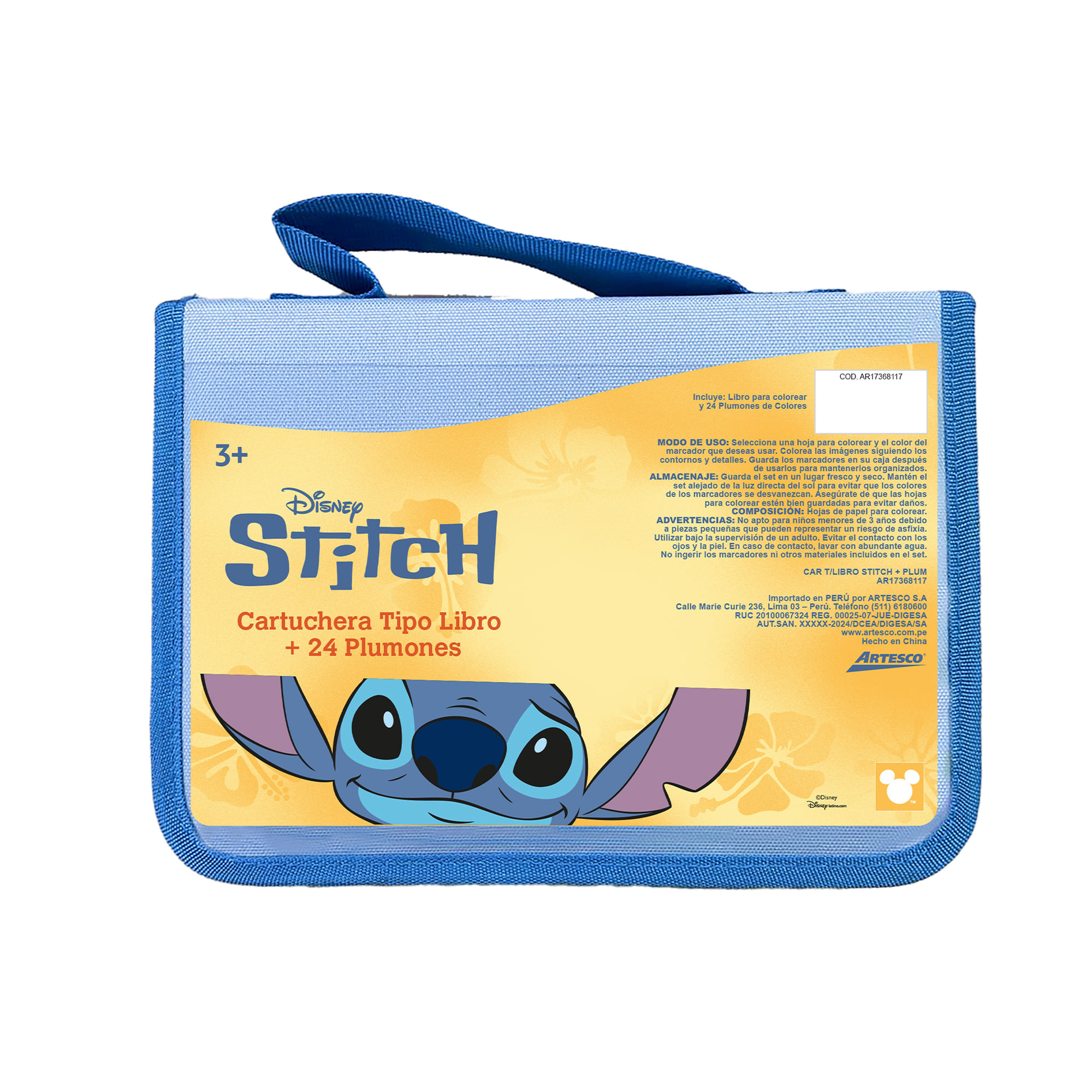Cartuchera tipo libro Stitch ARTESCO