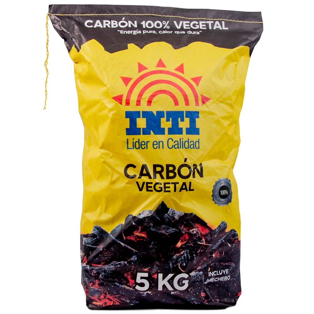 Carbón 100% Vegetal INTI Bolsa 5kg