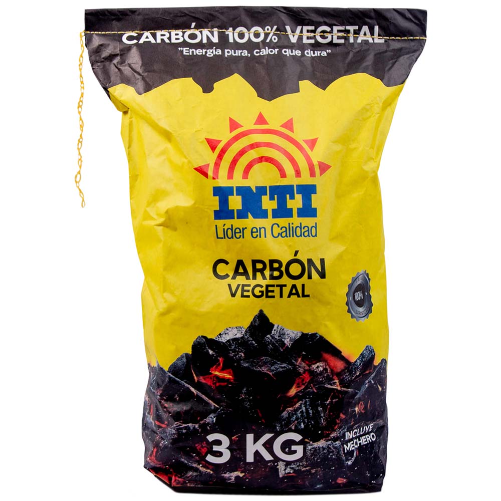 Carbón 100% Vegetal INTI Bolsa 3kg