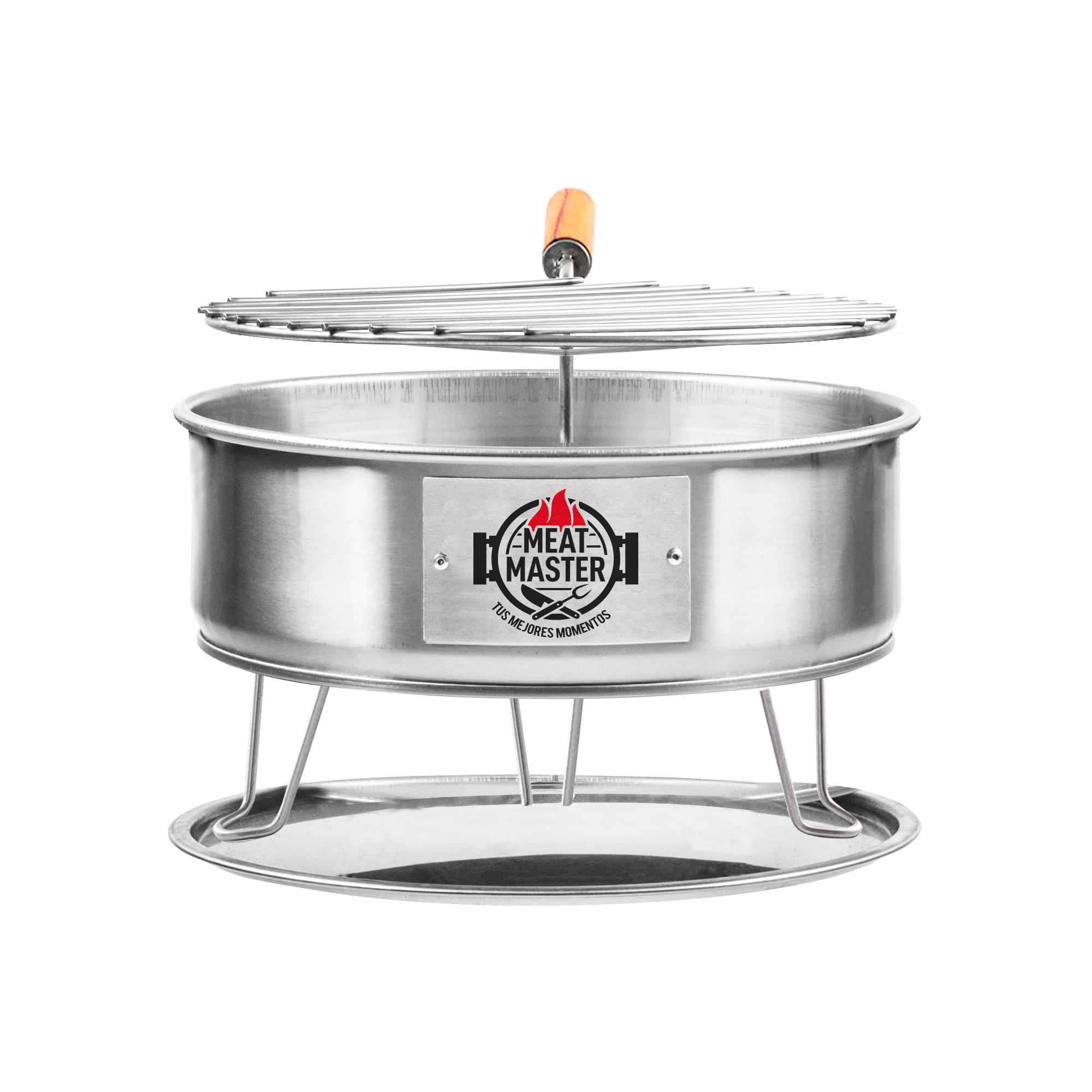 Mini parrilla giratoria portátil inoxidable MEAT MASTER
