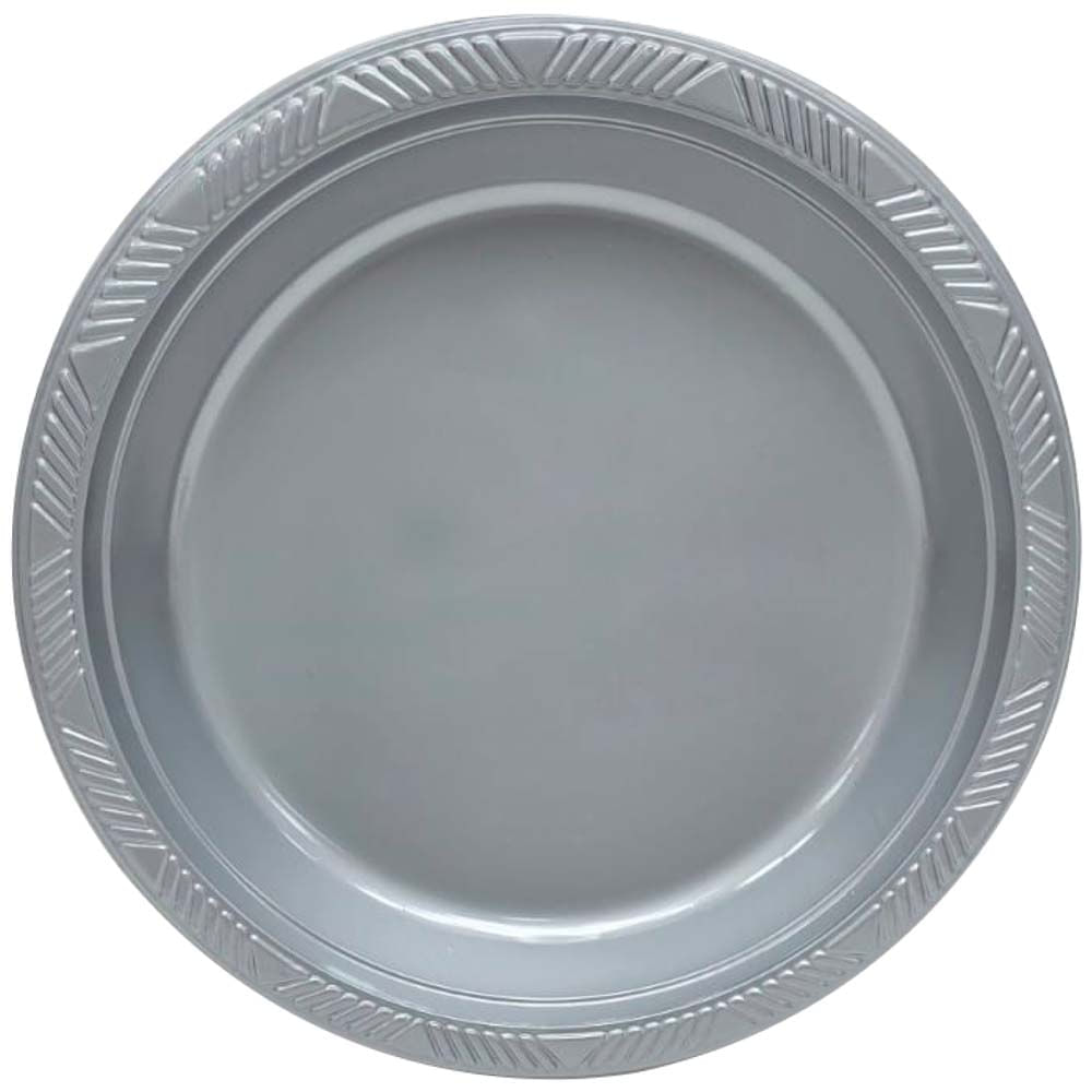 Plato descartable N°7 plata OLEGO x12un