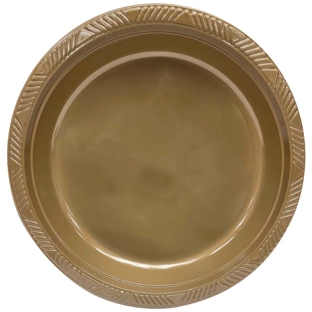 Plato descartable N°7 dorado OLEGO x12un