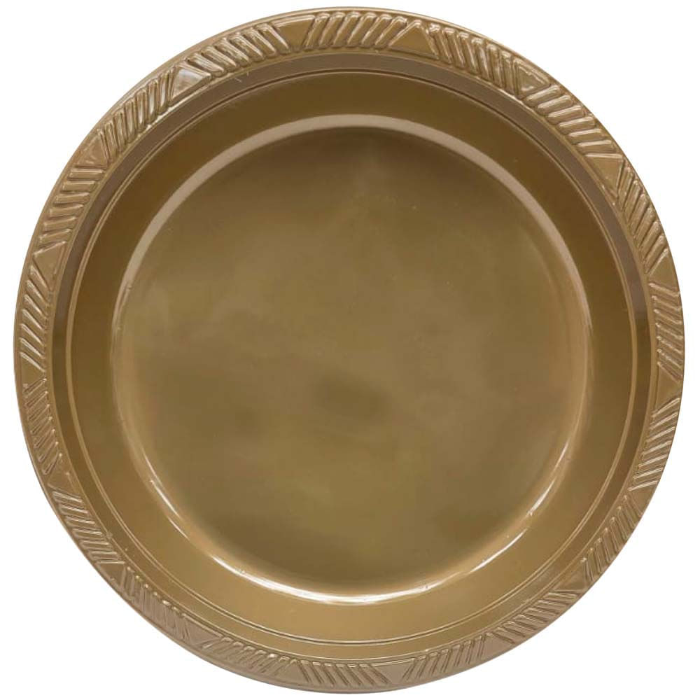Plato descartable N°9 dorado OLEGO x12un