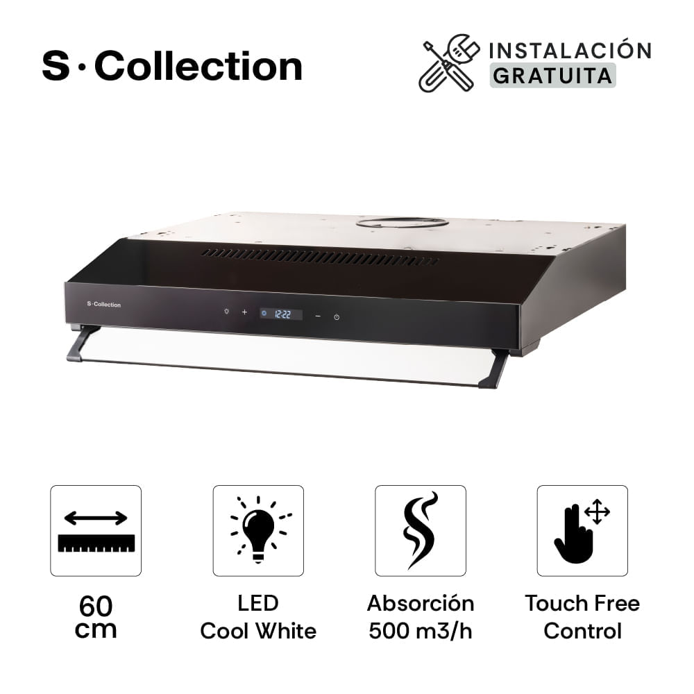 Campana SOLE S-Collection Slim Black TF 60cm