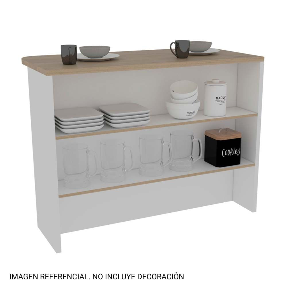 Barra auxiliar de cocina Fendi - Rovere Blanco Tuhome