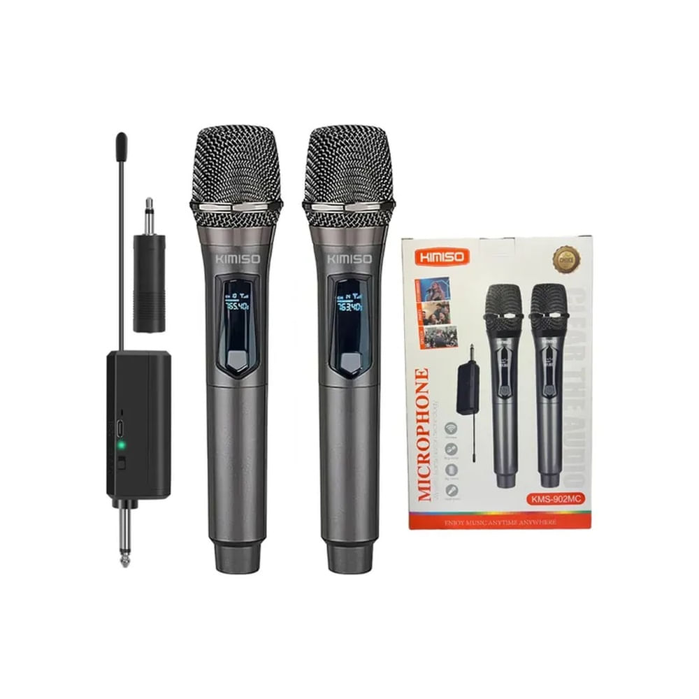 Micrófonos Inalámbricos Dual Recargables Con Receptor
