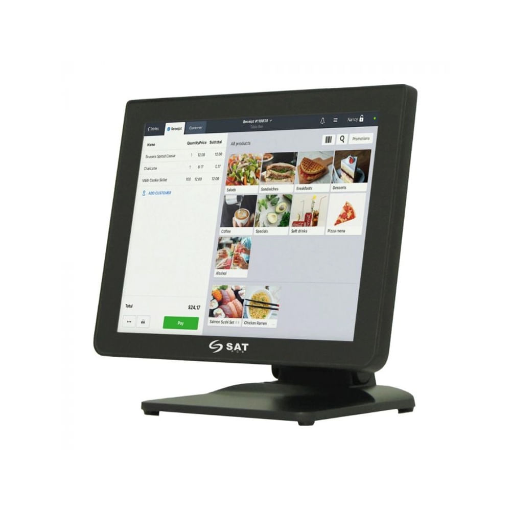 Terminal POS SAT N150 con Intel Core i5, 8 GB RAM, SSD 128 GB, pantalla 15"" 1024 x 768, Wi-Fi, Bluet