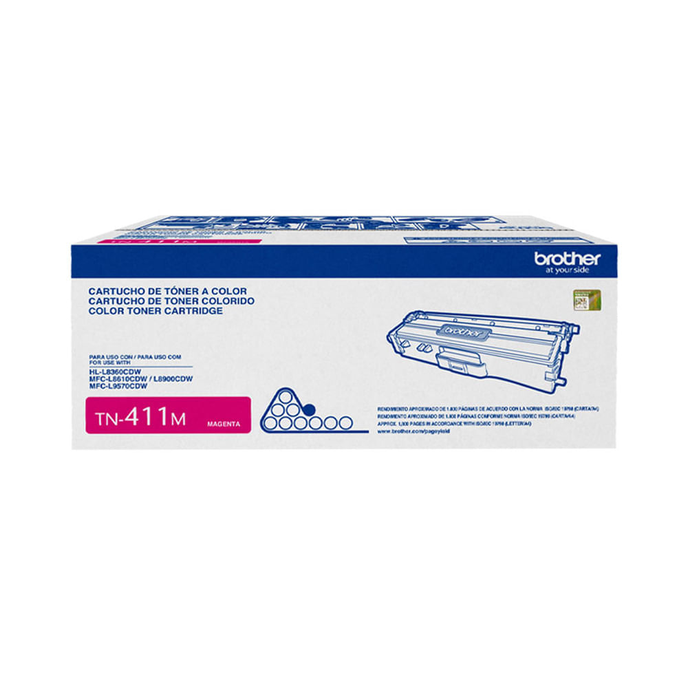 Toner Brother TN-411M 1.8K páginas para MFCL8900CDW