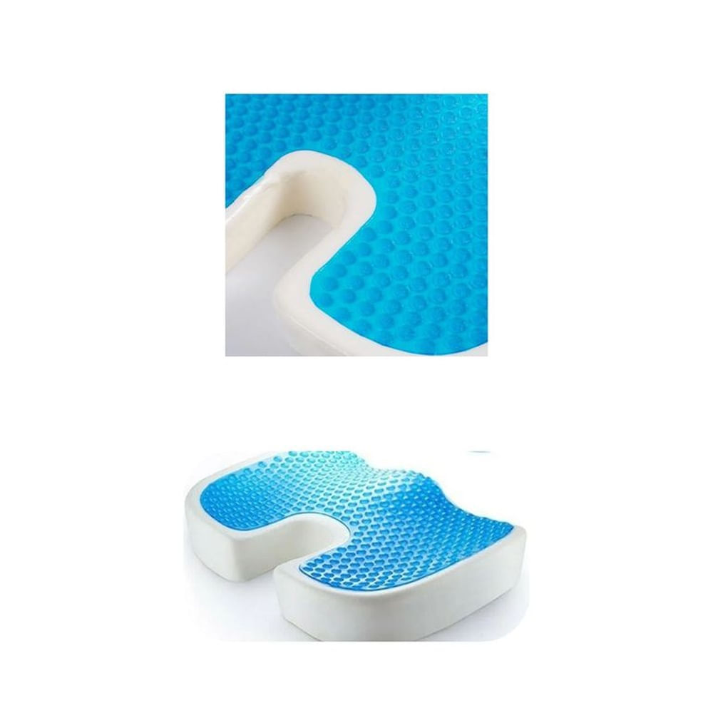 Asiento Cojín Viscoelástico Gel Ortopédico con Forro