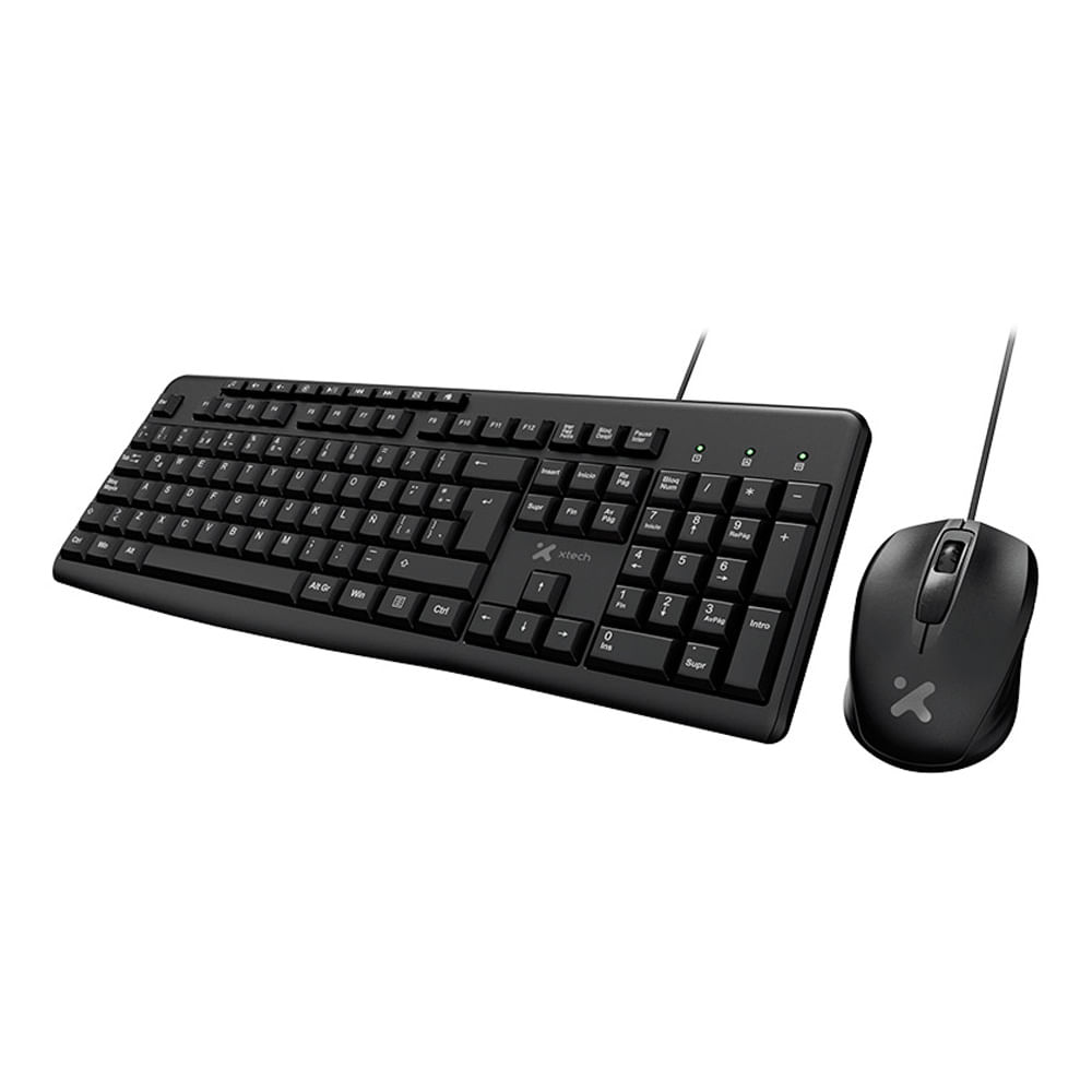 Teclado y ratón Xtech XTK-302S cableado USB español multimedia