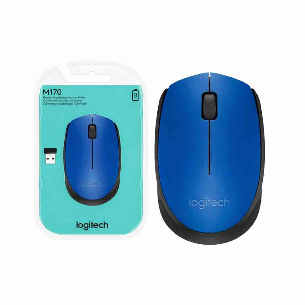 Mouse Logitech M170 Wireless  óptico conectividad inalámbrica azul