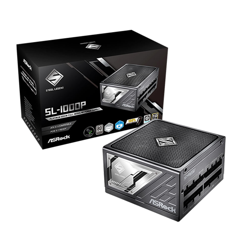 Fuente de alimentación ASRock Steel Legend SL-1000P 1000 W 80 PLUS Platinum modular ATX 3.1