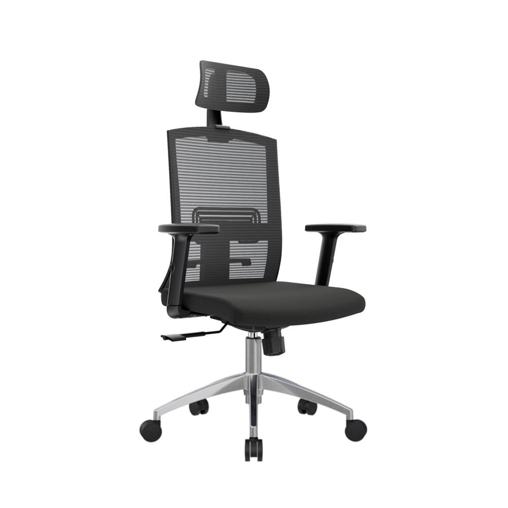 Silla Ergonómica Monk Syncro Presidente Aluminio Negro PN Ofideas