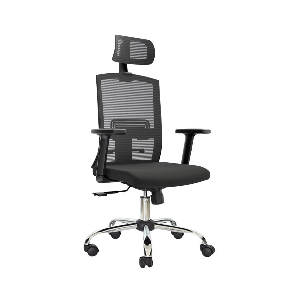 Silla Ergonómica Monk Syncro Presidente Cromado Negro PN Ofideas