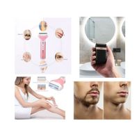 PACK Afeitadora Facial y Corporal KEMEI 4 en 1 + Afeitador KM-2024