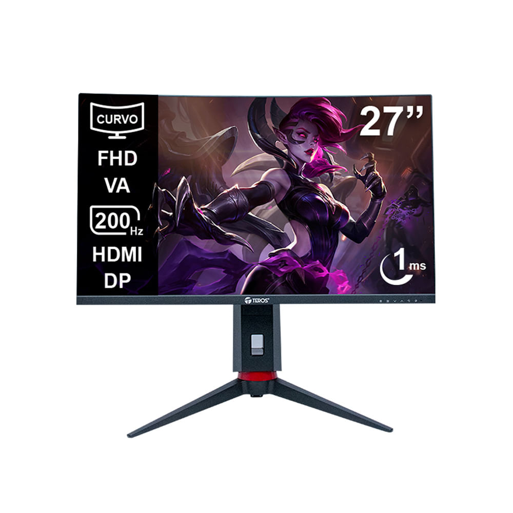 Monitor Curvo Gaming Teros TE-2788G 27"" FHD VA 200 HZ 1 MS HDMI DP