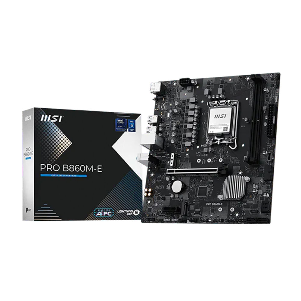 Placa madre MSI PRO B860M-E socket LGA1851 memoria DDR5 PCIe 5.0 LAN 5GbE