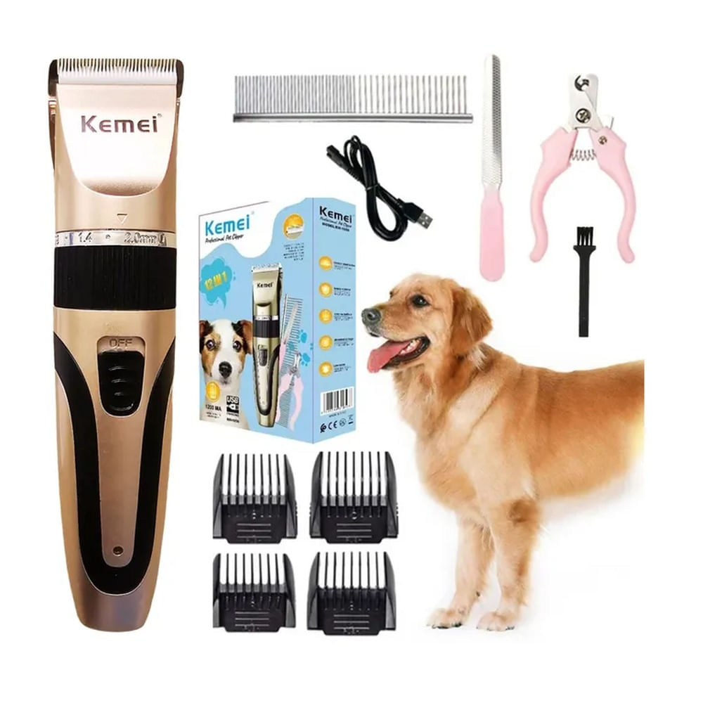 Kit Profesional Cortadora De  Pelo Para Mascotas KEMEI