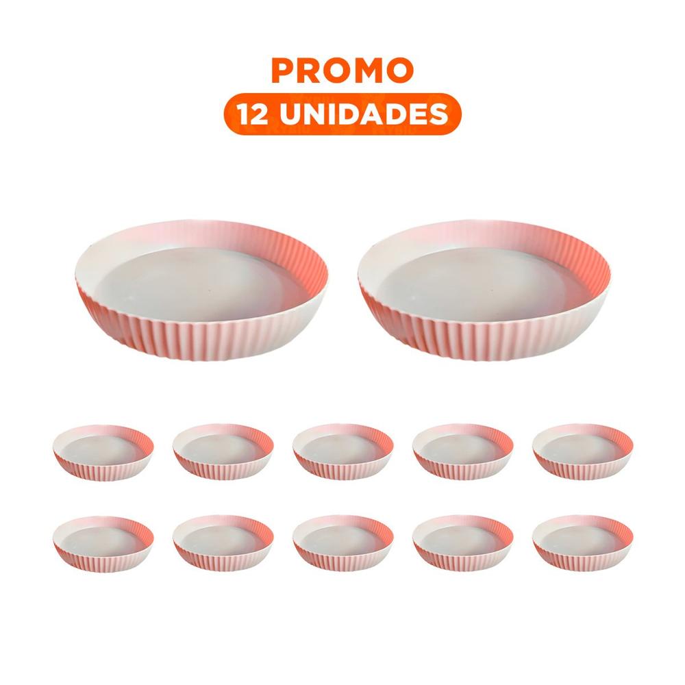 Pack12 Accesorio Para Especias Plastico 30.5x6x30.5cm Organizador Rosado Y+Regalo Sticker