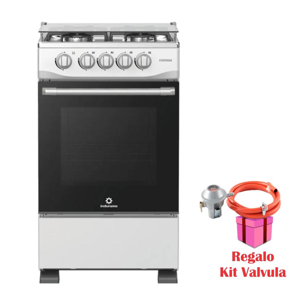 Cocina Indurama Fontana 4 Hornillas Gris