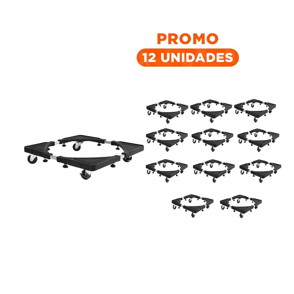 Pack12 Base Funcional de Acero Negro para Muebles de Cocina Y+Regalo Sticker