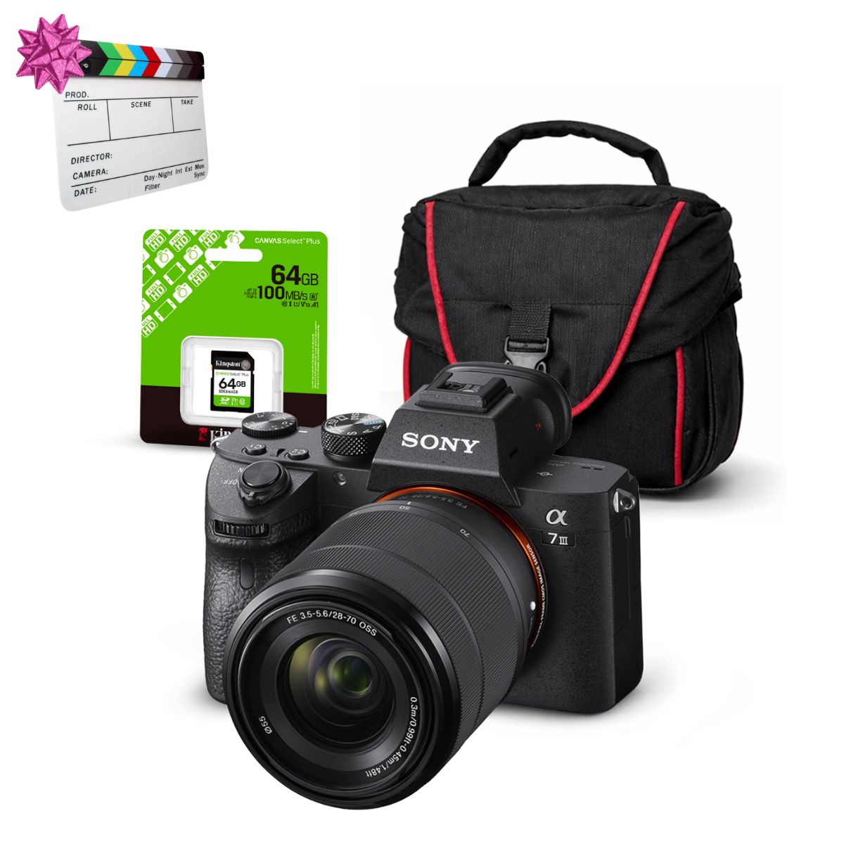 Cámara Sony Alpha 7 III Mirrorless y Lente 28-70mm II y Kit Básico