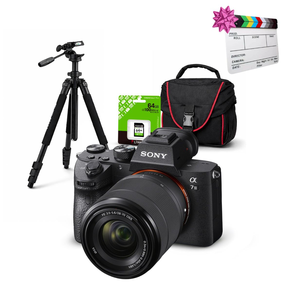 Cámara Sony Alpha 7 III Mirrorless y Lente 28-70mm II y  Kit Deluxe