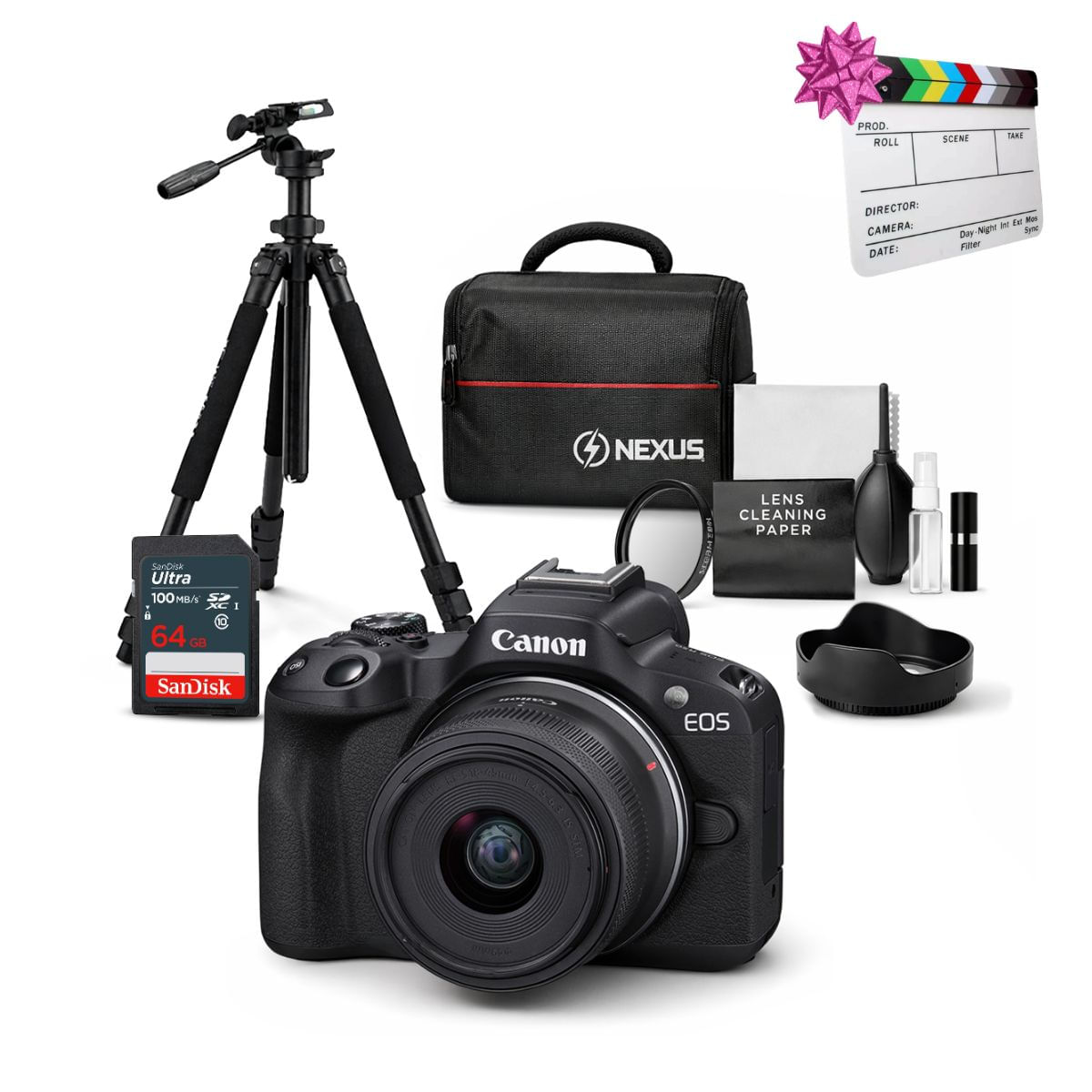 Cámara Mirrorless EOS R50 Lente RF S 18 45mm y Kit Ultimate N