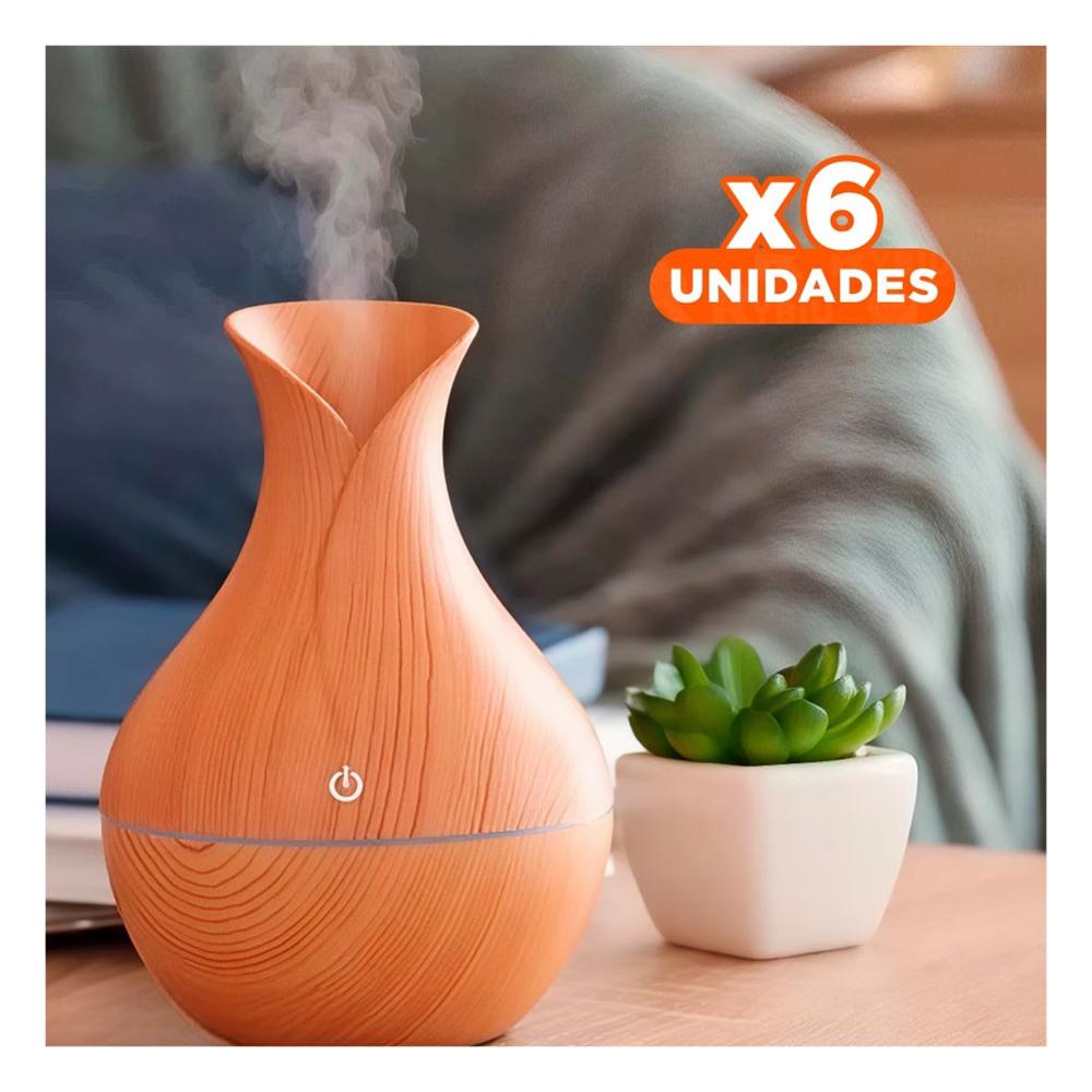 Pack6 Pieza Casa Aromatica en Madera Claro para Hogar
