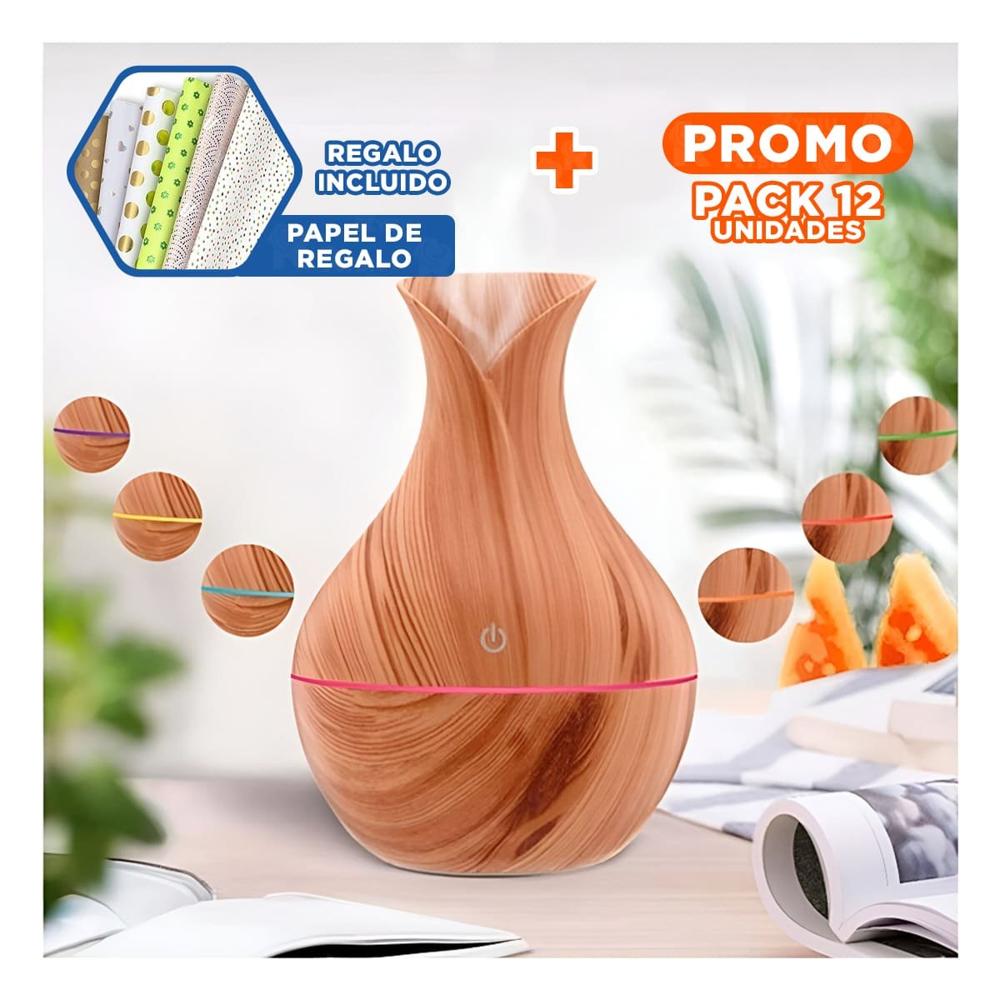 Pack12 Elemento Moderno Aromatico Madera Claro para Decoracion Hogar con Estilo Y+Papel Regalo
