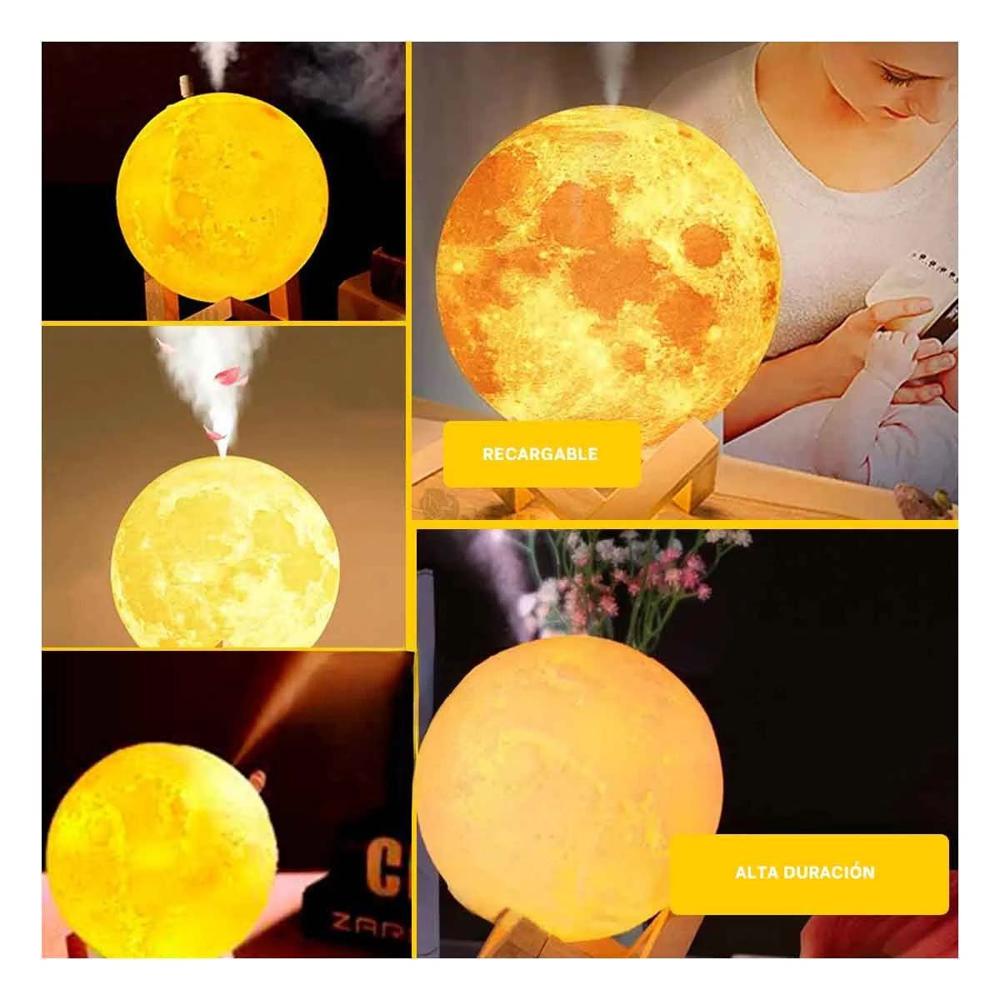 Elegante Decorativo Humidificante con Lampara Lunar para Interior Y+Post It