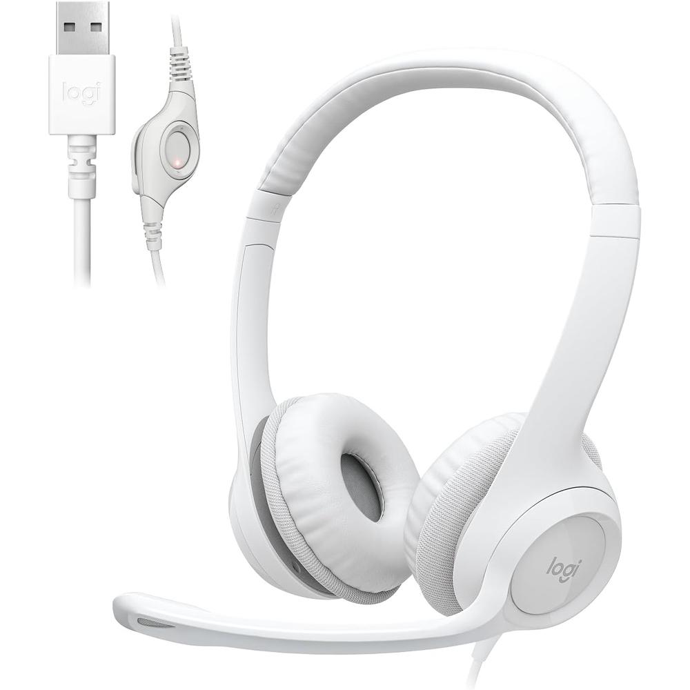 AUDÍFONOS ALÁMBRICOS H390 LOGITECH | BLANCO