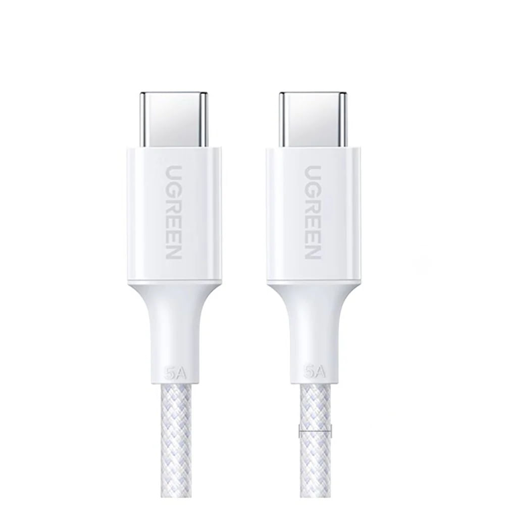 Cable Ugreen USB-C a USB-C PD 100W 5A 2m Blanco L502 35221