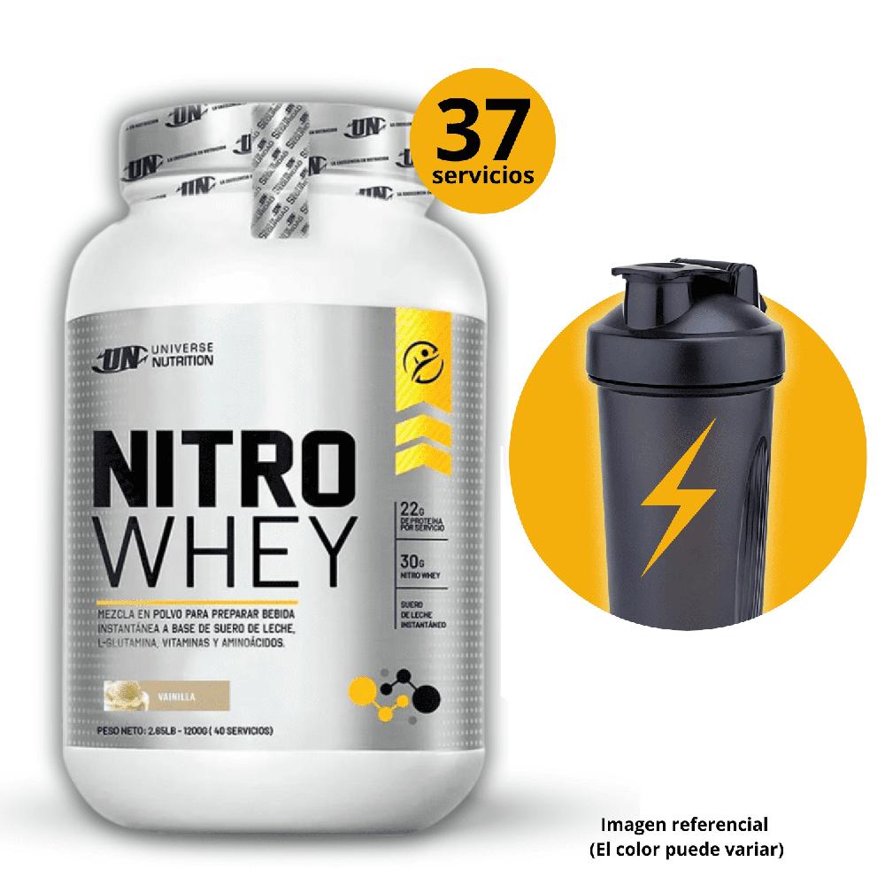 Proteína Nitro Whey 1.1kg Vainilla Universe Nutrition Y Shaker