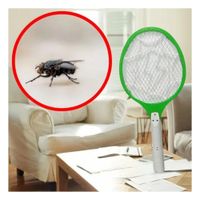 Paleta Mosquitera Manual para Eliminacion Rapida de Insectos Verde Y+Regalo Sticker