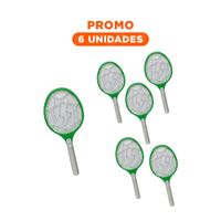 Pack6 Marco Mosquitera Electrico Compacto para Patio Jardin y Terraza Verde