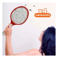 Pack4 Instrumento Mosquitera Multifuncional para Dormitorio Oficina y Patio Rojo