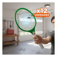 Pack12 Rejilla Mosquitera Manual para Eliminacion Rapida de Insectos Verde Y+Papel Regalo