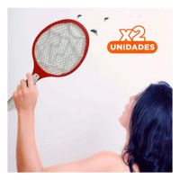 Pack2 Instrumento Mosquitera Electrico Compacto para Patio Jardin y Terraza Rojo Y+Papel Regalo