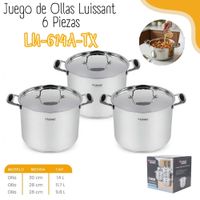 Juegos de Ollas De Acero Luissant LU-614A-TX