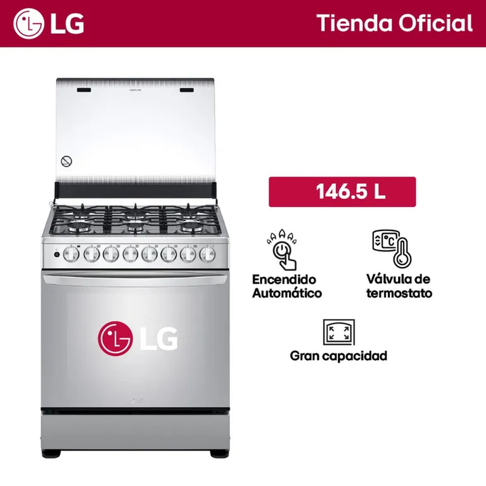 Cocina Puerta Espejada Encendidoautomático 1465l Lrgz5255s