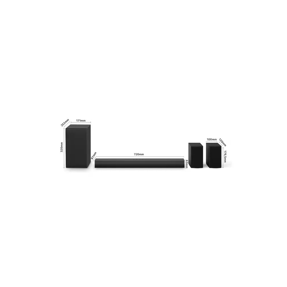 LG Soundbar S40TR - 400 W - 4.1 ch -incluye 2 altavoces traseros