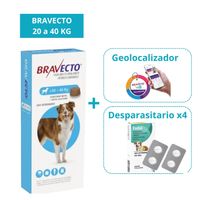 Combo Antipulga Bravecto 20-40kg más Gratis Geolocalizador y Endal Plus