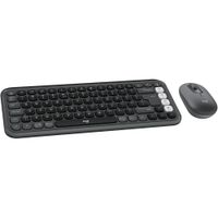 COMBO TECLADO Y MOUSE INALÁMBRICOS POP ICON LOGITECH | GRAPHITE WHITE