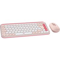 COMBO TECLADO Y MOUSE INALÁMBRICOS POP ICON LOGITECH | ROSA