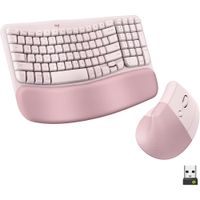 COMBO TECLADO Y MOUSE INALÁMBRICOS WAVE KEYS LOGITECH | ROSA